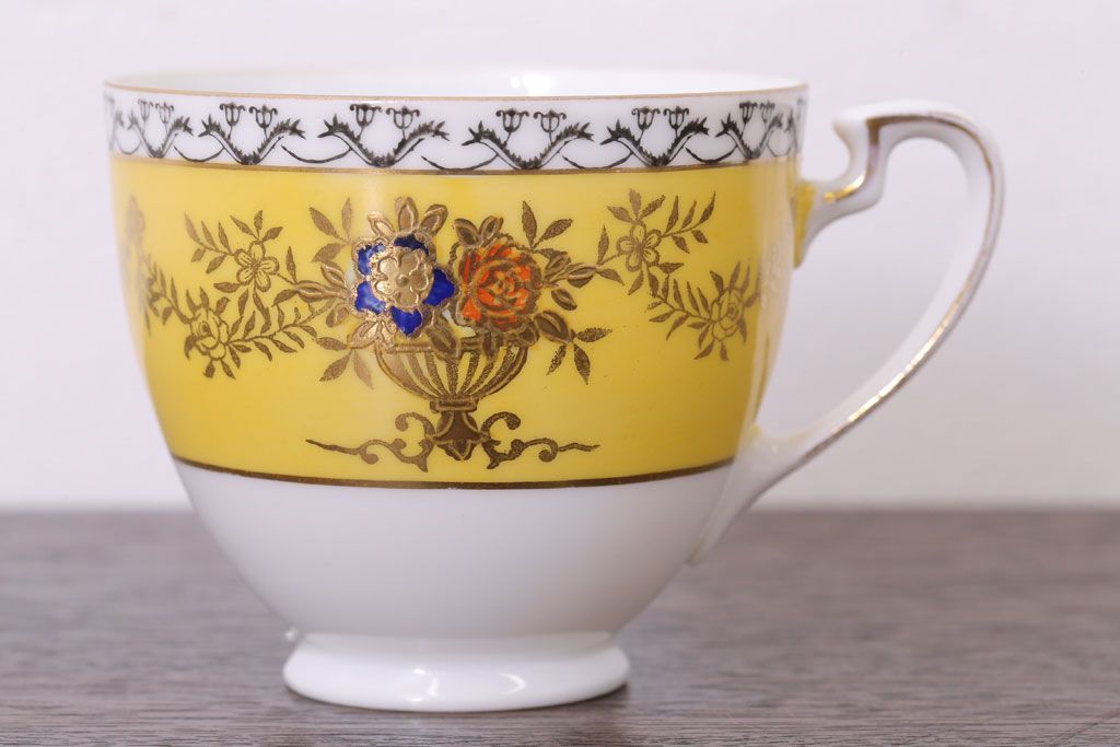 アンティーク雑貨　オールドノリタケ　海外(英国)輸出品　マルキ　カップ&ソーサー3客セット(洋食器)(1)