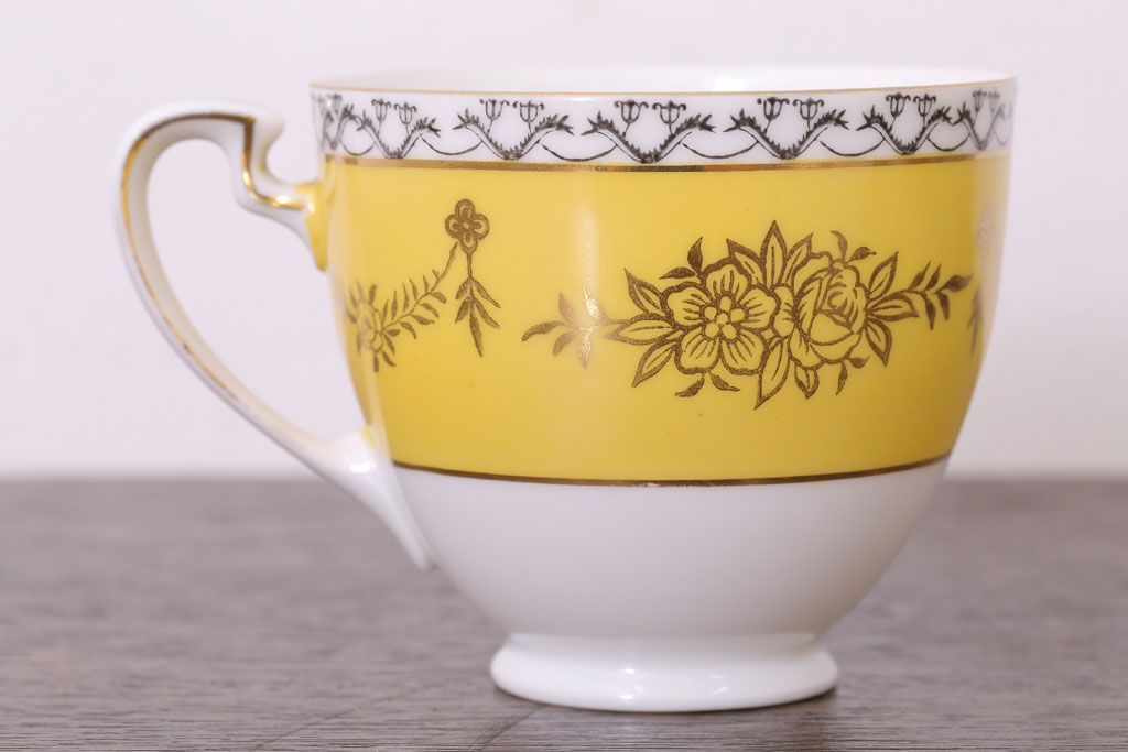 アンティーク雑貨　オールドノリタケ　海外(英国)輸出品　マルキ　カップ&ソーサー3客セット(洋食器)(1)