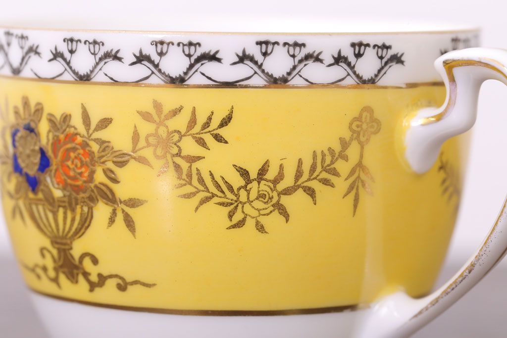 アンティーク雑貨　オールドノリタケ　海外(英国)輸出品　マルキ　カップ&ソーサー3客セット(洋食器)(1)