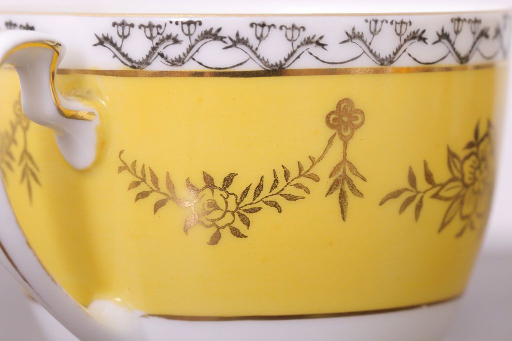 アンティーク雑貨　オールドノリタケ　海外(英国)輸出品　マルキ　カップ&ソーサー3客セット(洋食器)(1)