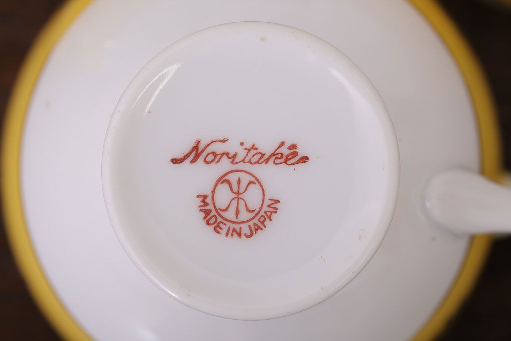 アンティーク雑貨　オールドノリタケ　海外(英国)輸出品　マルキ　カップ&ソーサー3客セット(洋食器)(1)