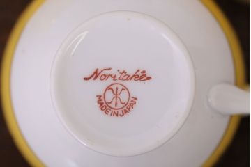 アンティーク雑貨　オールドノリタケ　海外(英国)輸出品　マルキ　カップ&ソーサー3客セット(洋食器)(1)
