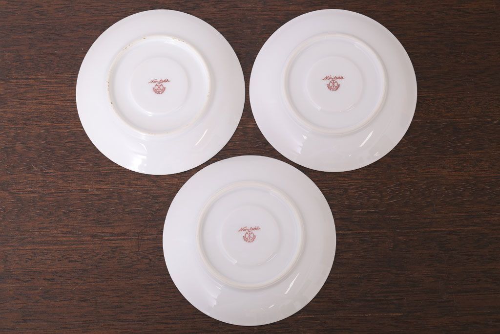 アンティーク雑貨　オールドノリタケ　海外(英国)輸出品　マルキ　カップ&ソーサー3客セット(洋食器)(1)