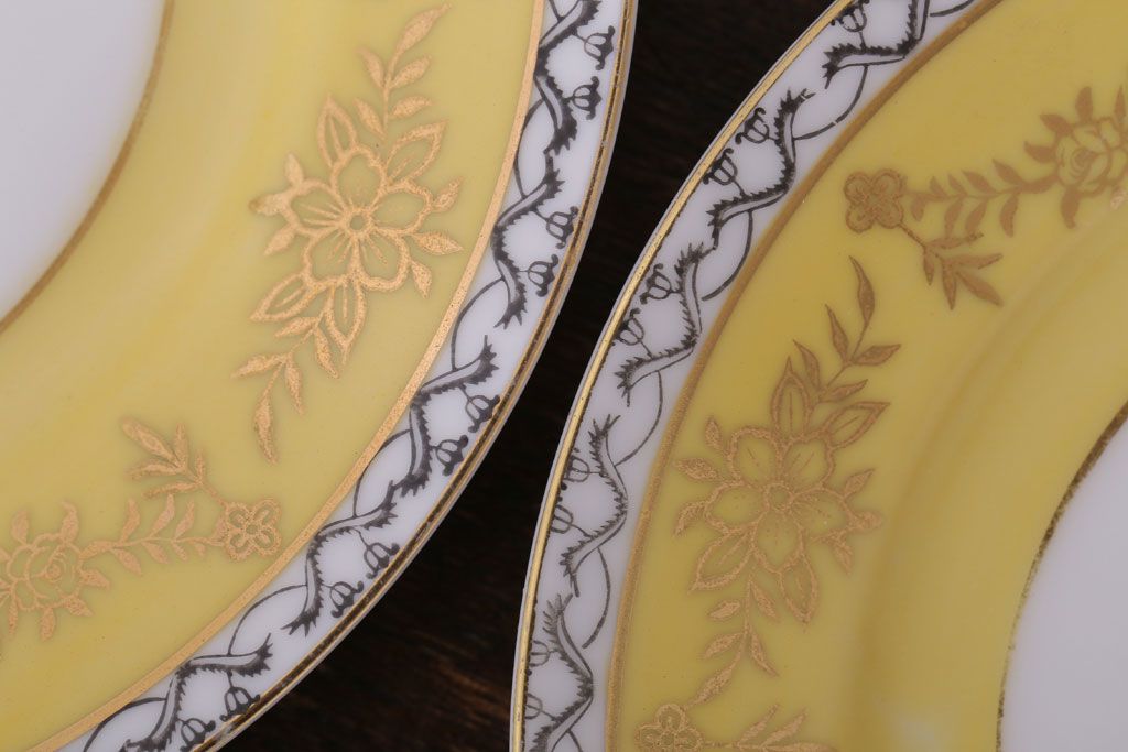 アンティーク雑貨　オールドノリタケ　海外(英国)輸出品　マルキ　カップ&ソーサー3客セット(洋食器)(1)