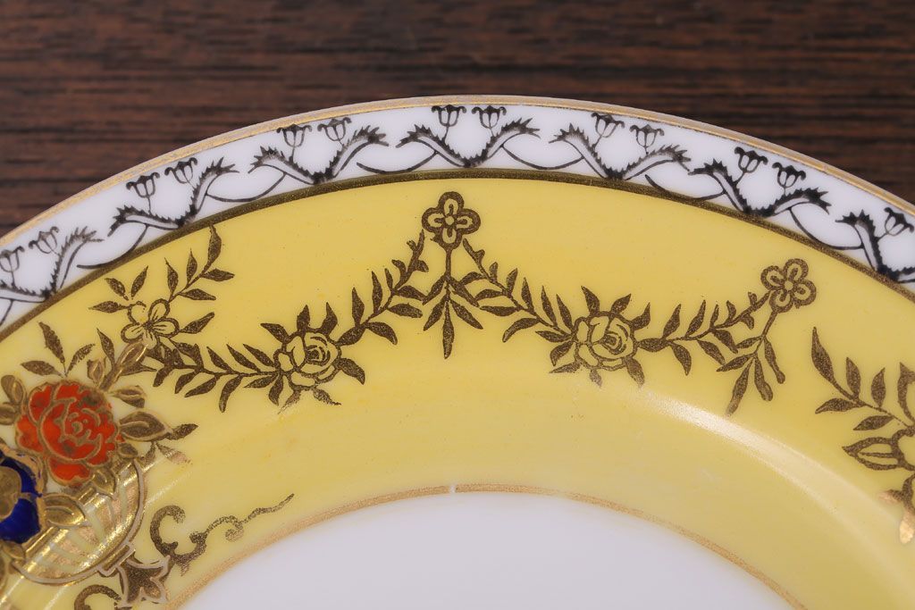 アンティーク雑貨　オールドノリタケ　海外(英国)輸出品　マルキ　カップ&ソーサー3客セット(洋食器)(1)