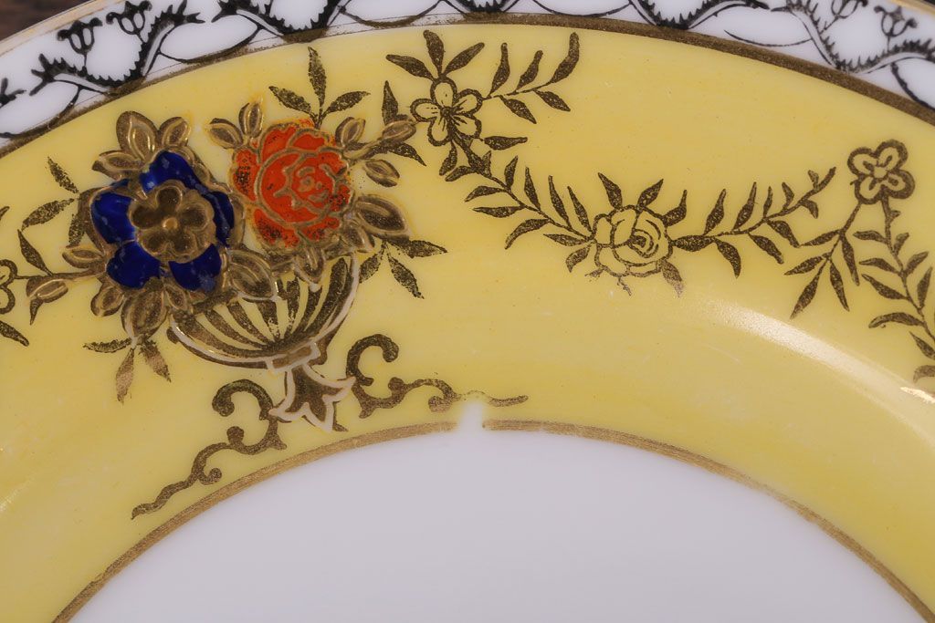 アンティーク雑貨　オールドノリタケ　海外(英国)輸出品　マルキ　カップ&ソーサー3客セット(洋食器)(1)