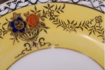 アンティーク雑貨　オールドノリタケ　海外(英国)輸出品　マルキ　カップ&ソーサー3客セット(洋食器)(1)