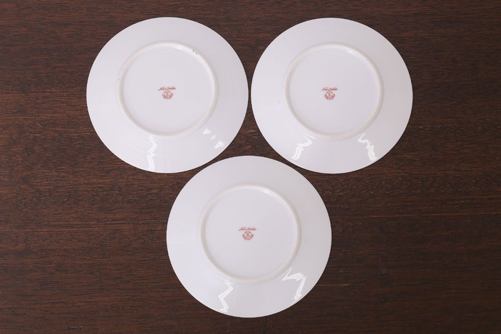 アンティーク雑貨　オールドノリタケ　海外(英国)輸出品　マルキ　カップ&ソーサー3客セット(洋食器)(1)