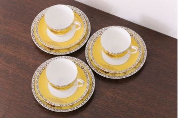 アンティーク雑貨　オールドノリタケ　海外(英国)輸出品　マルキ　カップ&ソーサー3客セット(洋食器)(2)