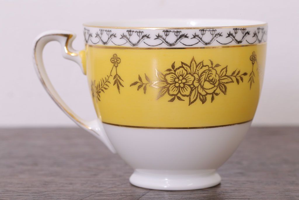 アンティーク雑貨　オールドノリタケ　海外(英国)輸出品　マルキ　カップ&ソーサー3客セット(洋食器)(2)