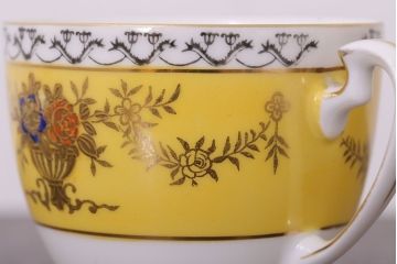 アンティーク雑貨　オールドノリタケ　海外(英国)輸出品　マルキ　カップ&ソーサー3客セット(洋食器)(2)