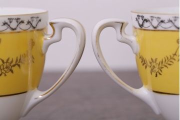 アンティーク雑貨　オールドノリタケ　海外(英国)輸出品　マルキ　カップ&ソーサー3客セット(洋食器)(2)