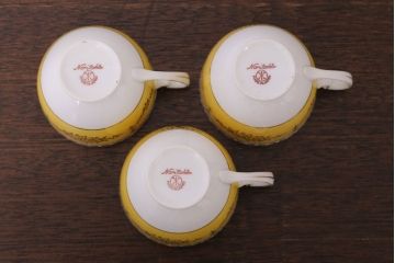 アンティーク雑貨　オールドノリタケ　海外(英国)輸出品　マルキ　カップ&ソーサー3客セット(洋食器)(2)