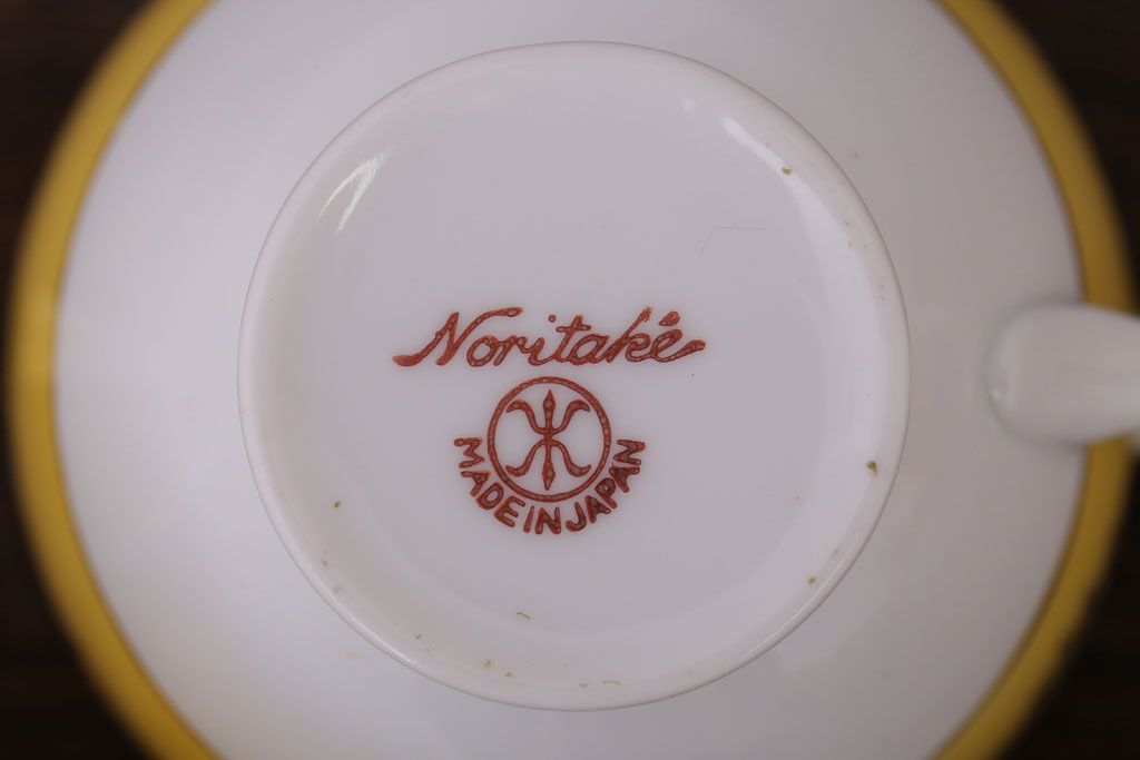アンティーク雑貨　オールドノリタケ　海外(英国)輸出品　マルキ　カップ&ソーサー3客セット(洋食器)(2)