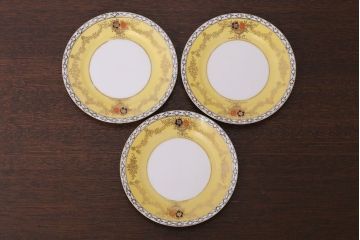 アンティーク雑貨　オールドノリタケ　海外(英国)輸出品　マルキ　カップ&ソーサー3客セット(洋食器)(2)