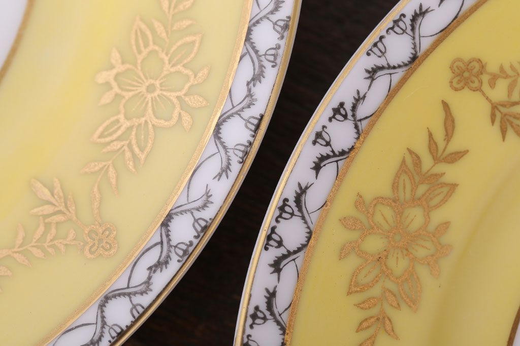 アンティーク雑貨　オールドノリタケ　海外(英国)輸出品　マルキ　カップ&ソーサー3客セット(洋食器)(2)