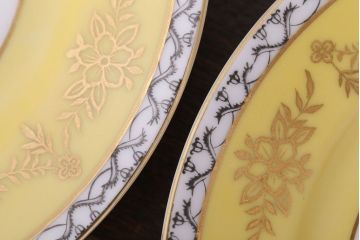 アンティーク雑貨　オールドノリタケ　海外(英国)輸出品　マルキ　カップ&ソーサー3客セット(洋食器)(2)