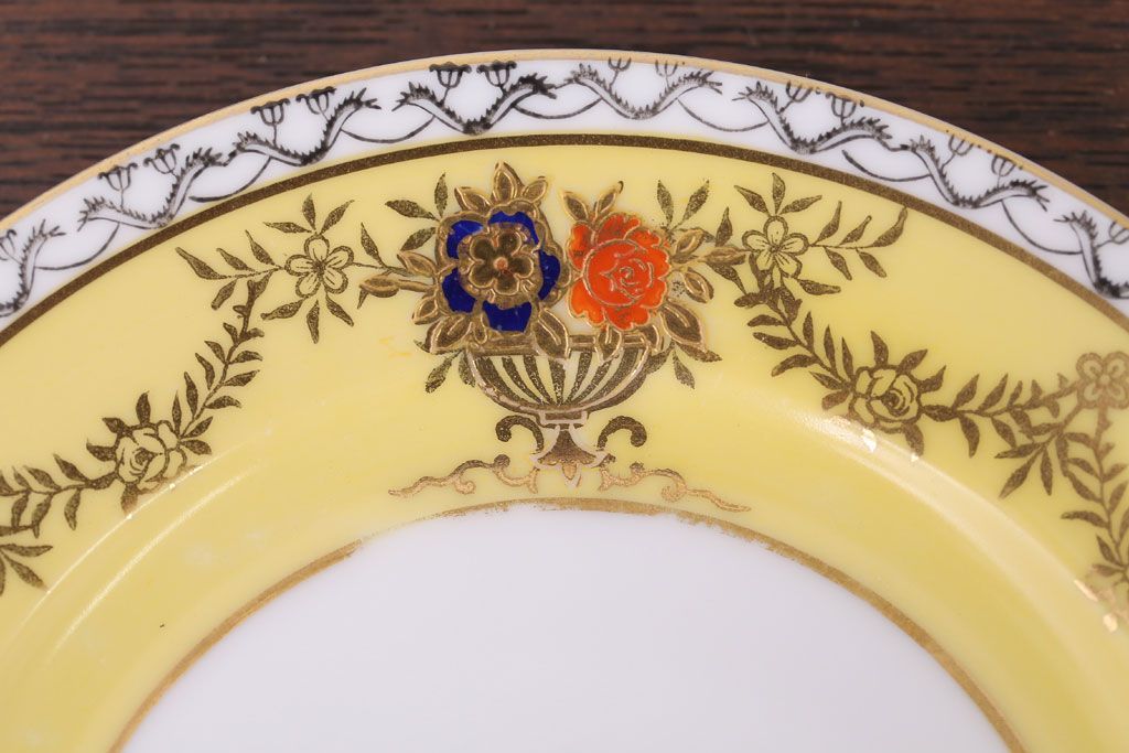 アンティーク雑貨　オールドノリタケ　海外(英国)輸出品　マルキ　カップ&ソーサー3客セット(洋食器)(2)