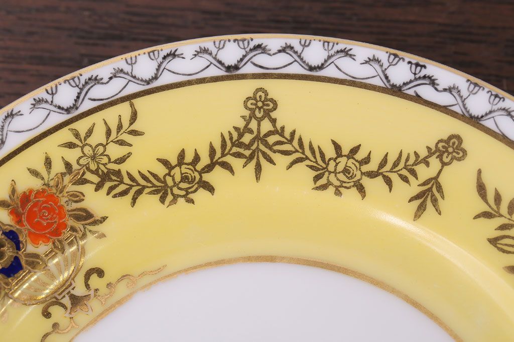 アンティーク雑貨　オールドノリタケ　海外(英国)輸出品　マルキ　カップ&ソーサー3客セット(洋食器)(2)