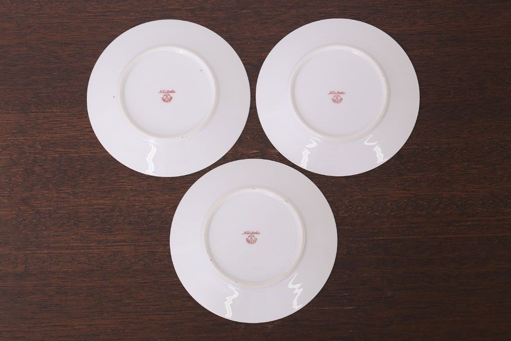 アンティーク雑貨　オールドノリタケ　海外(英国)輸出品　マルキ　カップ&ソーサー3客セット(洋食器)(2)