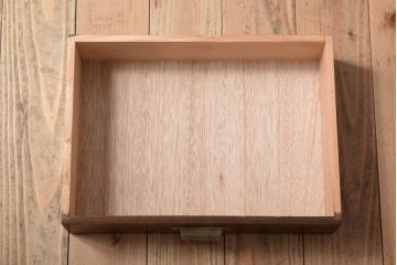レトロ家具　古い学校 昭和レトロな木製サイドテーブル(平机)(2)