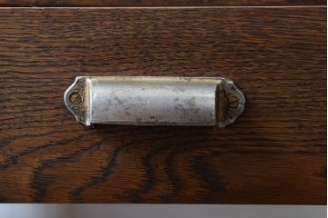 レトロ家具　古い学校 昭和レトロな木製サイドテーブル(平机)(2)