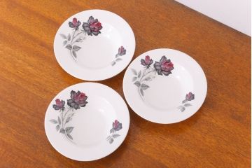 アンティーク雑貨　イギリス　Royal Albert(ロイヤルアルバート) MASQUERADE(マスカレード)シリーズ　スープボウル3枚セット(洋食器)(2)
