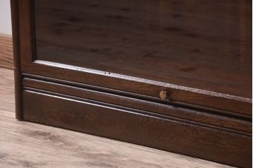 アンティーク家具　イギリスアンティーク　オーク材のスタッキングブックケース(本箱)(2)