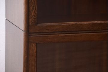 アンティーク家具　イギリスアンティーク　オーク材のスタッキングブックケース(本箱)(2)