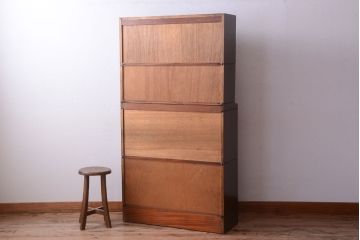 アンティーク家具　イギリスアンティーク　オーク材のスタッキングブックケース(本箱)(2)
