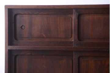 アンティーク家具　三方栓材製　和製アンティークの引き出し・作業台付き戸棚