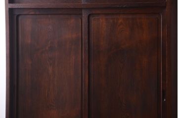 アンティーク家具　三方栓材製　和製アンティークの引き出し・作業台付き戸棚