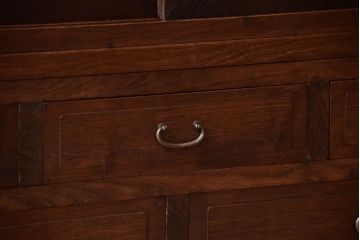 アンティーク家具　三方栓材製　和製アンティークの引き出し・作業台付き戸棚