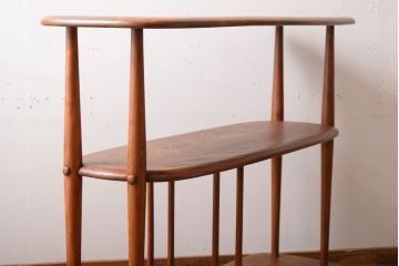 ヴィンテージ家具　イギリスビンテージ　アーコール　キャスター付トロリーブックケース(本棚・飾り棚)