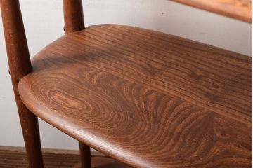 ヴィンテージ家具　イギリスビンテージ　アーコール　キャスター付トロリーブックケース(本棚・飾り棚)