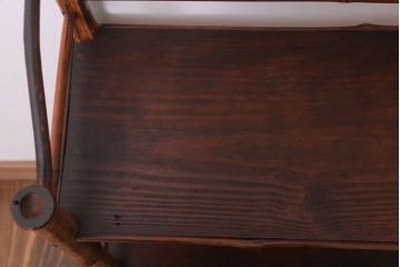 アンティーク家具　竹材製!和製アンティークの飾り棚(陳列棚)
