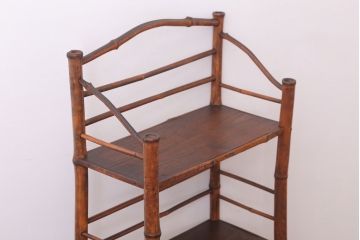 アンティーク家具　竹材製!和製アンティークの飾り棚(陳列棚)