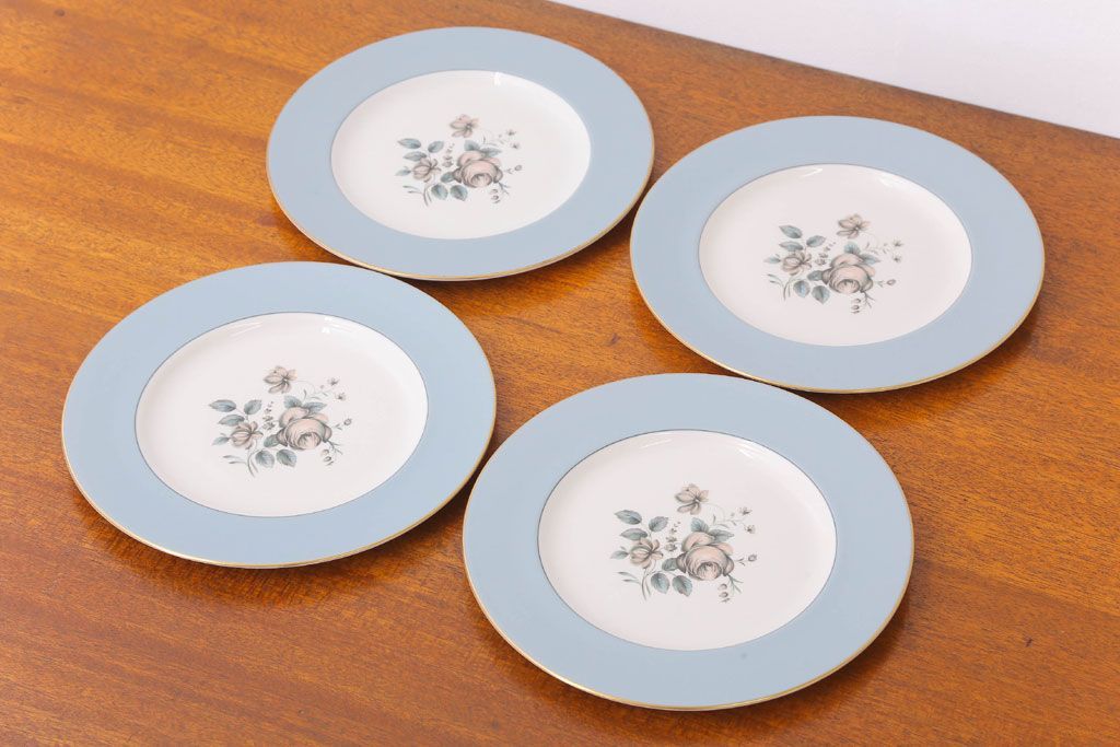 【T様ご成約済・ご決済用】ROYAL DOULTON(ロイヤルドルトン)　ROSE ELEGANS(ローズ・エレガンス)　ディナープレート4枚セット(皿・洋食器)(1)