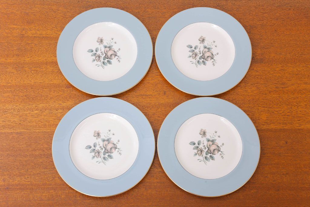 【T様ご成約済・ご決済用】ROYAL DOULTON(ロイヤルドルトン)　ROSE ELEGANS(ローズ・エレガンス)　ディナープレート4枚セット(皿・洋食器)(1)