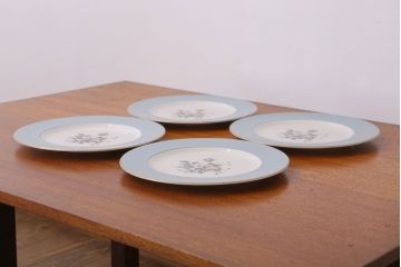 アンティーク雑貨　ROYAL DOULTON(ロイヤルドルトン)　ROSE ELEGANS(ローズ・エレガンス)　ディナープレート4枚セット(皿・洋食器)