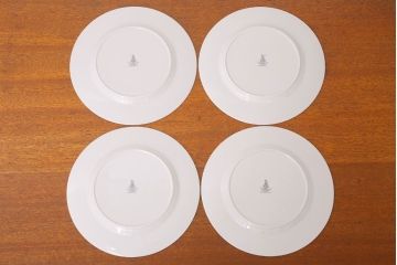 アンティーク雑貨　ROYAL DOULTON(ロイヤルドルトン)　ROSE ELEGANS(ローズ・エレガンス)　ディナープレート4枚セット(皿・洋食器)