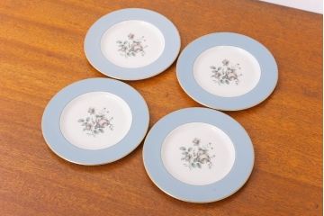 アンティーク雑貨　【T様ご成約済・ご決済用】ROYAL DOULTON(ロイヤルドルトン)　ROSE ELEGANS(ローズ・エレガンス)　サラダプレート4枚セット(皿・洋食器)(2)