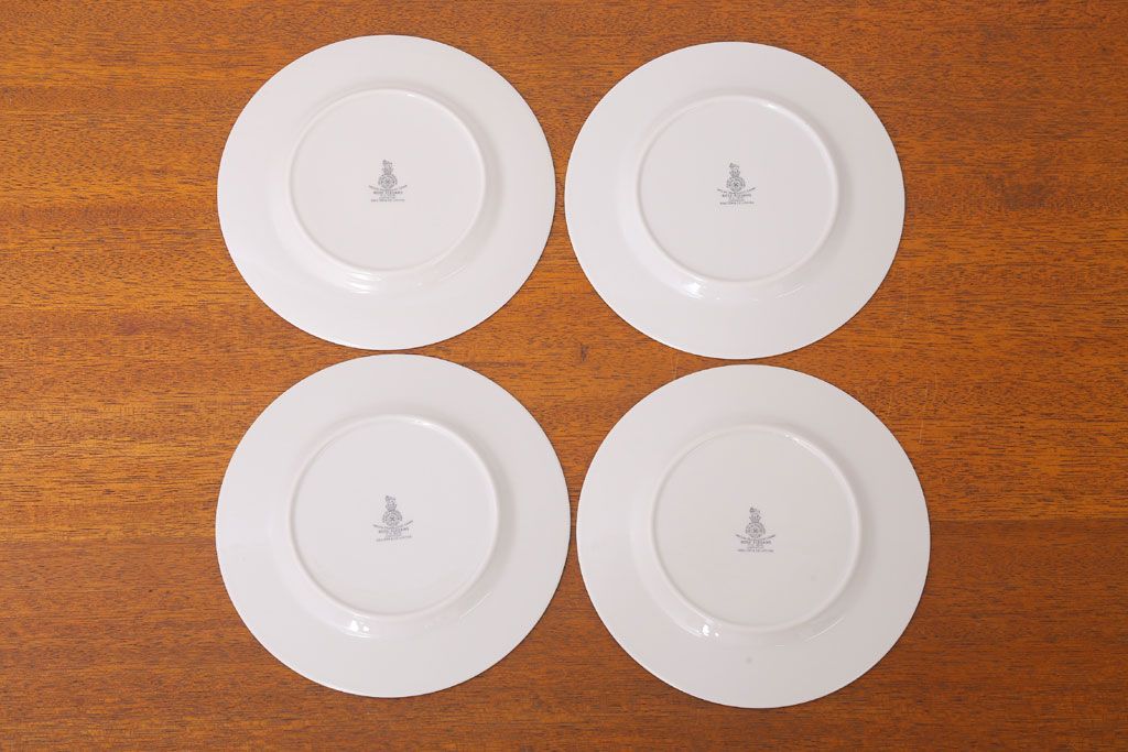 アンティーク雑貨　【T様ご成約済・ご決済用】ROYAL DOULTON(ロイヤルドルトン)　ROSE ELEGANS(ローズ・エレガンス)　サラダプレート4枚セット(皿・洋食器)(2)