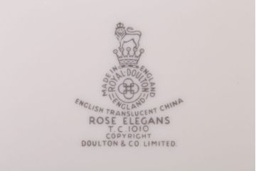 アンティーク雑貨　【T様ご成約済・ご決済用】ROYAL DOULTON(ロイヤルドルトン)　ROSE ELEGANS(ローズ・エレガンス)　サラダプレート4枚セット(皿・洋食器)(2)