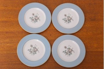 ROYAL DOULTON(ロイヤルドルトン)　ROSE ELEGANS(ローズ・エレガンス)　サラダプレート4枚(皿・洋食器)(1)
