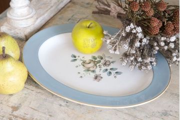 アンティーク雑貨　【T様ご成約済・ご決済用】ROYAL DOULTON(ロイヤルドルトン)　ROSE ELEGANS(ローズ・エレガンス)　オーバルプレート(1)(洋食器)