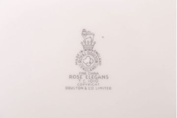 アンティーク雑貨　【T様ご成約済・ご決済用】ROYAL DOULTON(ロイヤルドルトン)　ROSE ELEGANS(ローズ・エレガンス)　ケーキプレート(ブレッドプレート・洋食器)