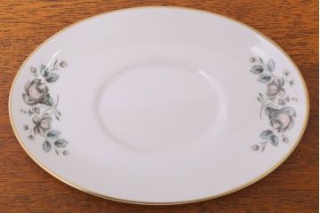 アンティーク雑貨　ROYAL DOULTON(ロイヤルドルトン)　ROSE ELEGANS(ローズ・エレガンス)　グレービーボート(ソースボート)(洋食器)