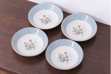 ROYAL DOULTON(ロイヤルドルトン)　ROSE ELEGANS(ローズ・エレガンス)　深皿4枚セット(洋食器)(1)
