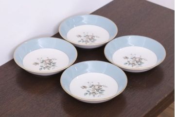 ROYAL DOULTON(ロイヤルドルトン)　ROSE ELEGANS(ローズ・エレガンス)　深皿4枚セット(洋食器)(1)